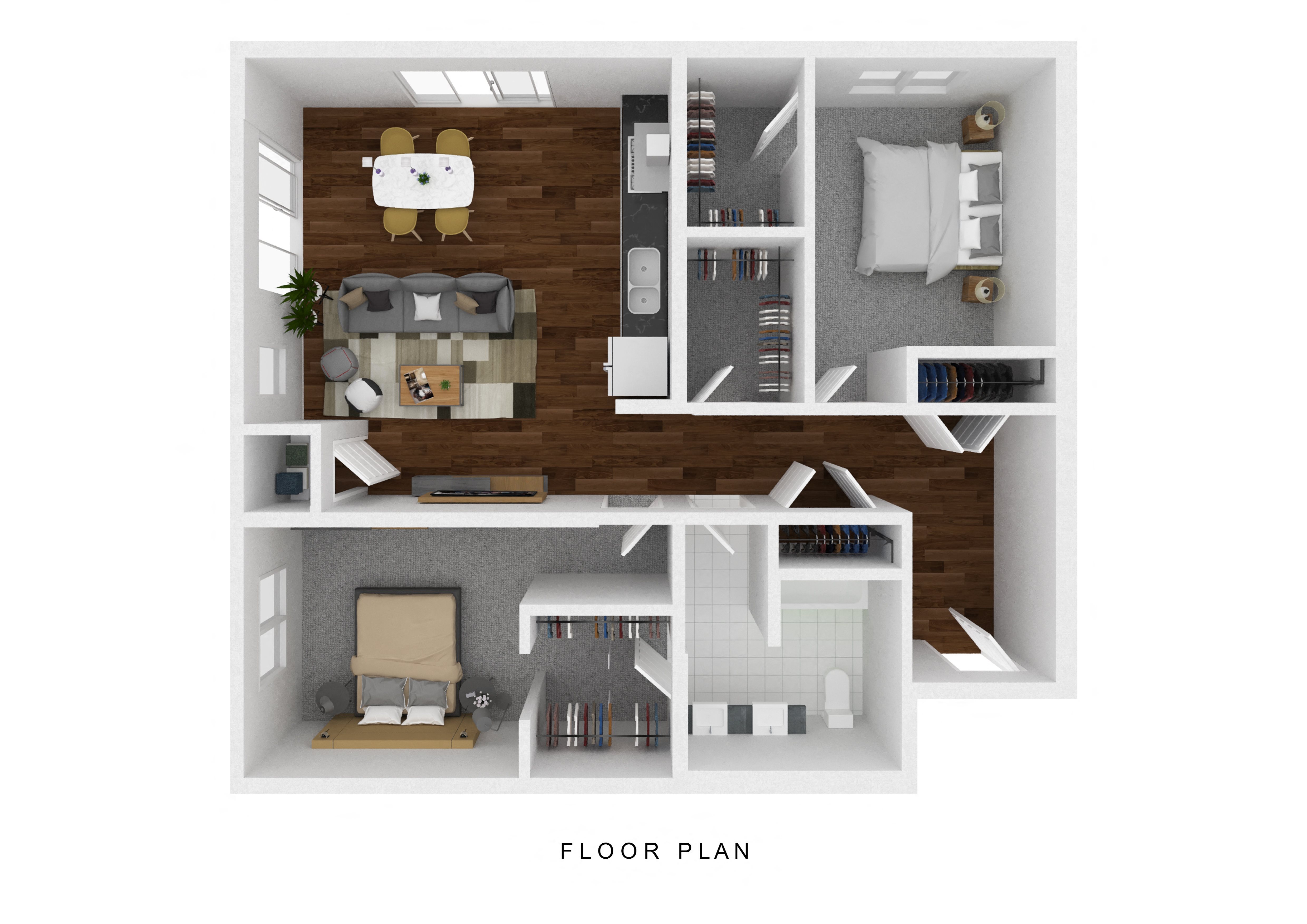 Two bedroom floorplan